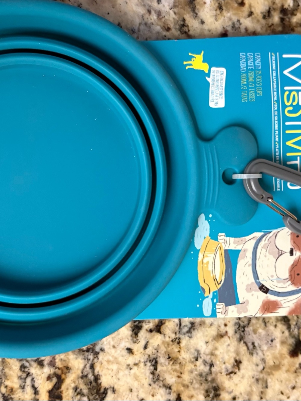 Collapsible Dog Bowl - Teal Portable Silicone Pet Feeder